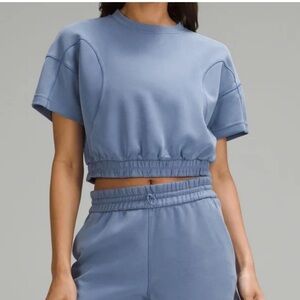 Lululemon Softstreme Gathered T-Shirt in Oasis Blue, Size 4